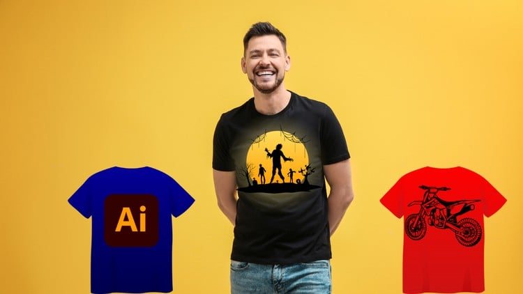 Adobe Illustrator for T-Shirt Design: From Sketch to Print preview