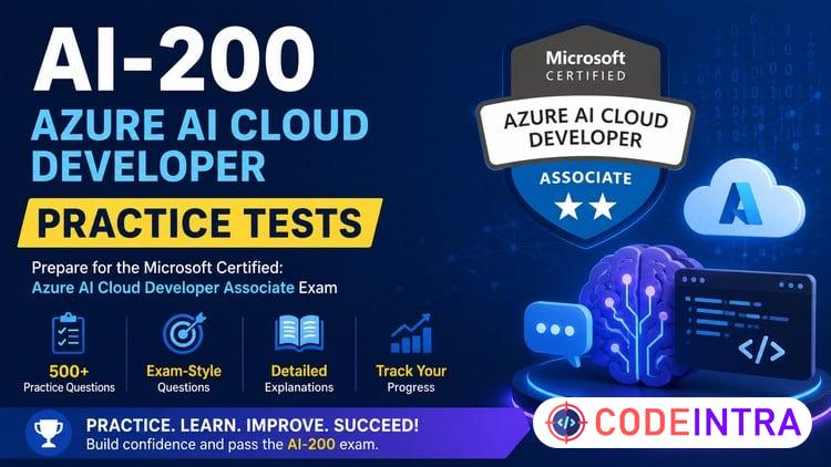 AI-200 Azure AI Cloud Developer Prac. Tests | 500+ Questions preview
