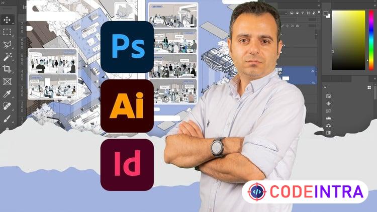 AI Architectural Graphic: Photoshop, InDesign & Illustrator preview