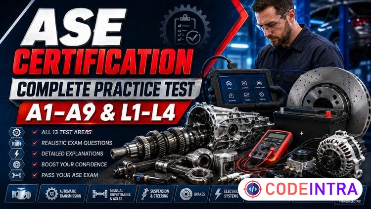 ASE Certification Complete Practice Test : A1–A9 & L1–L4 course preview