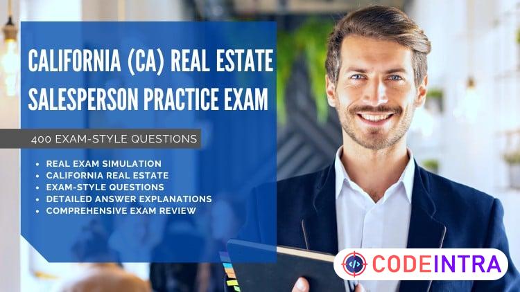 California (CA) Real Estate Salesperson Practice Exam preview