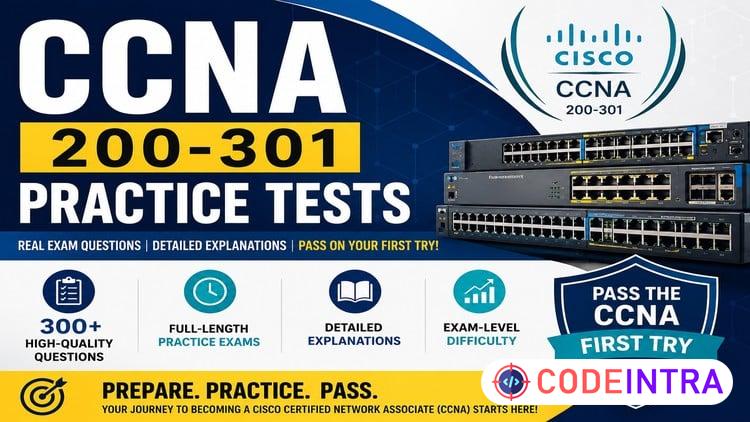 CCNA Practice Tests 2026 | 500+ Questions & Explanations preview