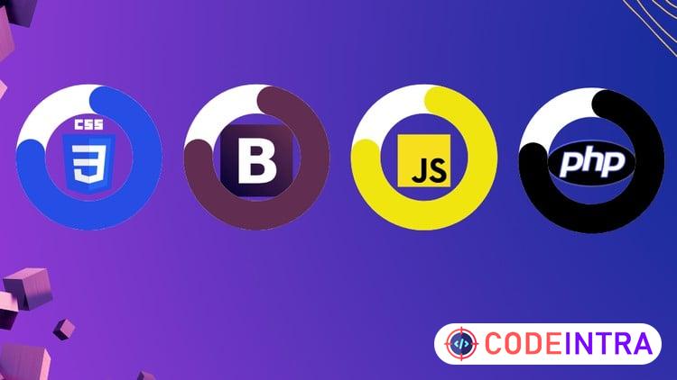 CSS, Bootstrap ,JavaScript, PHP Full Stack Crash Course course preview
