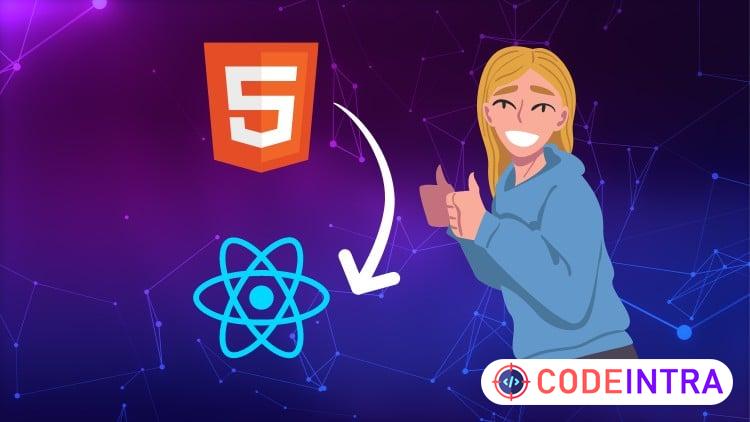 HTML to React Template Convert: Full Complete Guided Project course preview