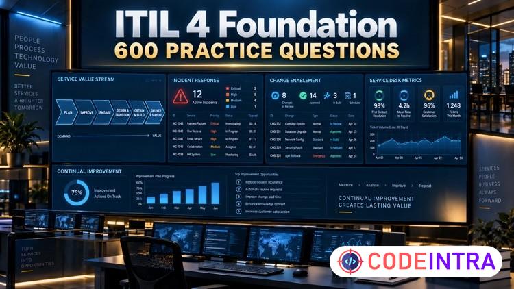 ITIL 4 Foundation Practice Exams: 600 Questions preview