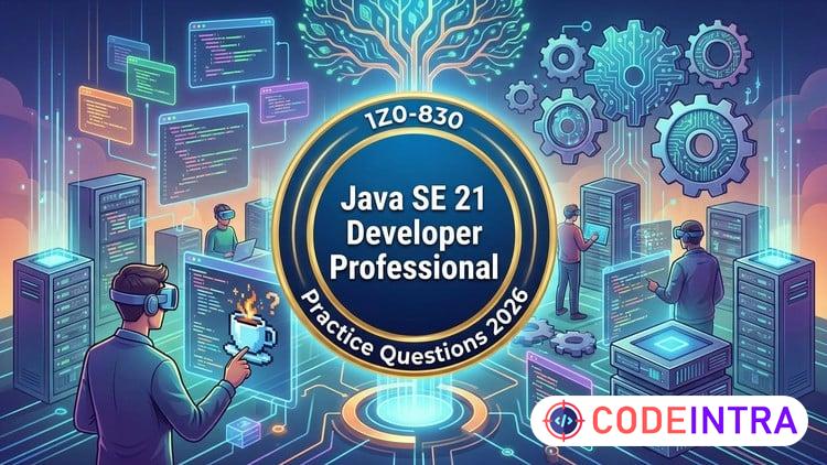 Java SE 21 Developer Professional 1Z0-830 Practice Test 2026 preview