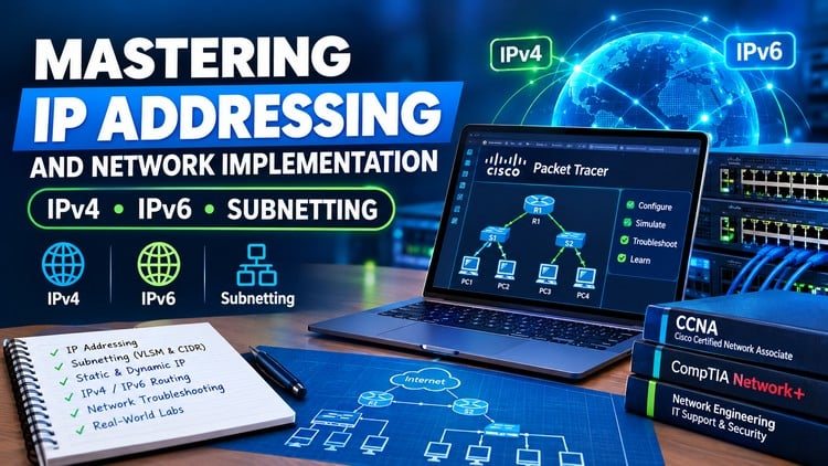 Mastering IP Addressing & Network Implementation. course preview
