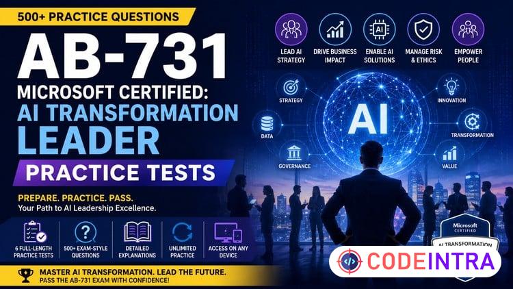 MS AB-731 AI Transformation Leader | 500+ Practice Questions preview