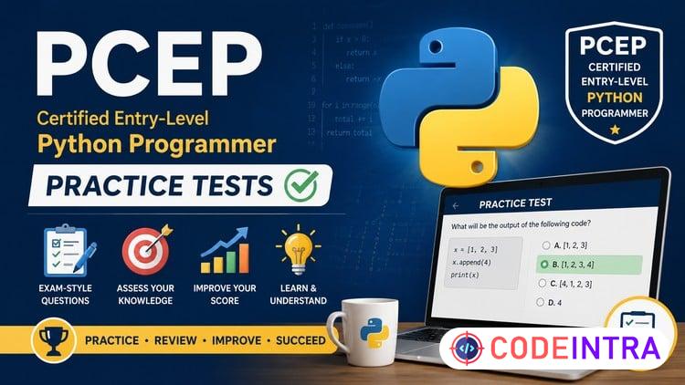 PCEP Python Practice Tests: 6 Exams with Explanations course preview