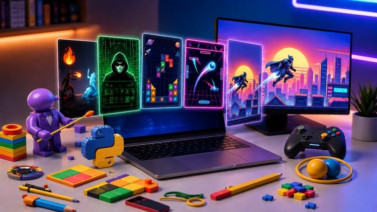 Python Course:Learn Python By Building Games in Python. preview