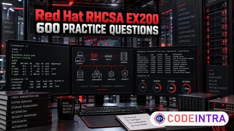 Red Hat RHCSA EX200 Practice Exams: 600 Questions preview